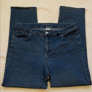 Laura Scott Classic Straight Leg 5 Pocket Jeans Relaxed Fit